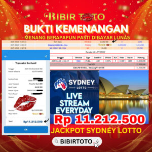 BIBIRTOTO – JP PAUS SYDNEY LOTTO Rp. 11.000.000