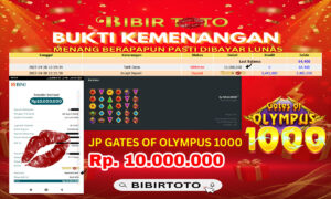 BIBIRTOTO – JP GATES OF OLYMPUS 1000 Rp. 10.000.000