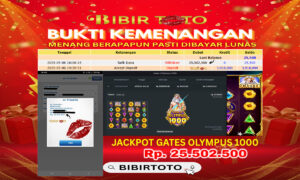BIBIRTOTO – JP GATES OLYMPUS 1000 Rp. 25.502.500