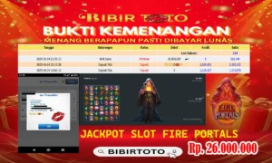 BIBIRTOTO – JP PAUSS FIRE PORTALS Rp. 26.000.000