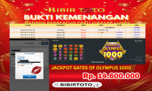 BIBIRTOTO – JP PAUS GATES OF OLYMPUS 1000 Rp. 14.600.000