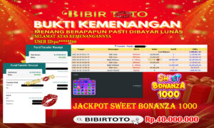 BIBIRTOTO – JP PAUS SWEET BONANZA 1000 RP. 40.000.000